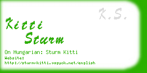 kitti sturm business card